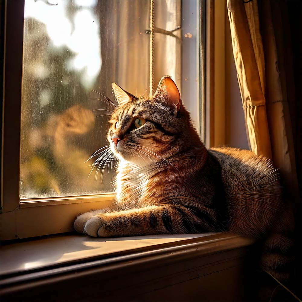 Котка играе с въртящо се топче с коча билка