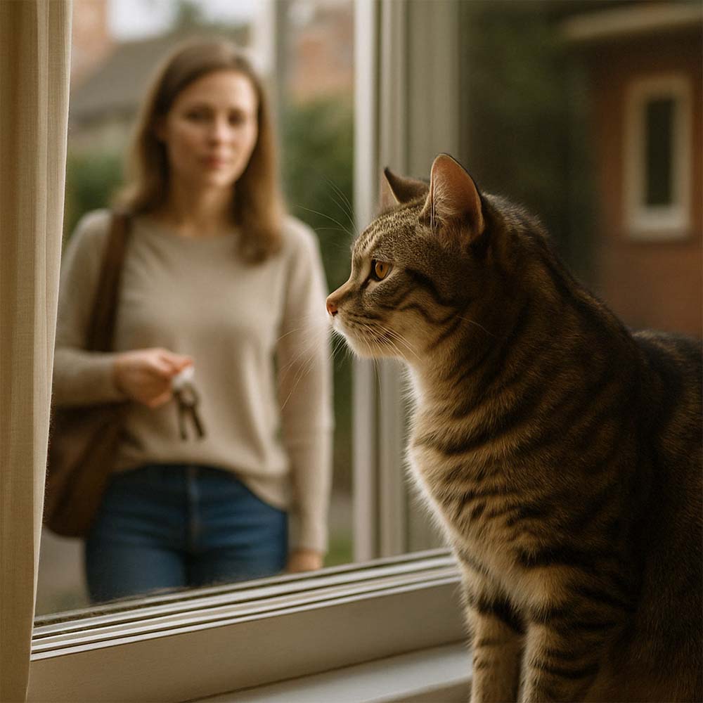 Котка в раница с прозрачен купол