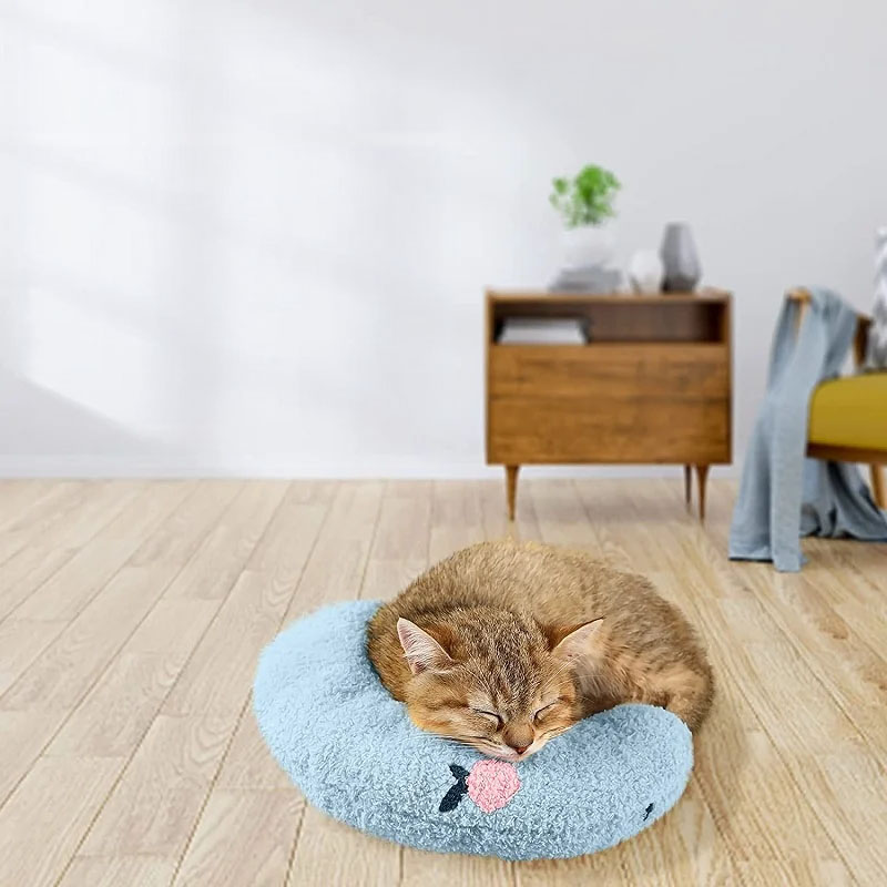 Уютна възглавница за котка при адаптация в нов дом
