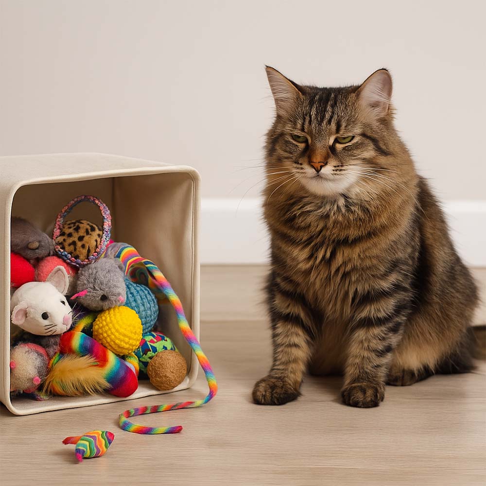 Котка с натурални пръчици мататаби